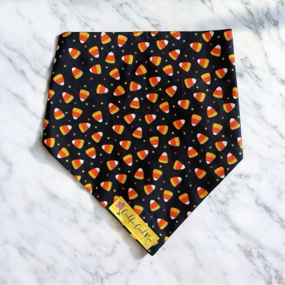DOG Bandana - Candy Corn Galore - Size L Large